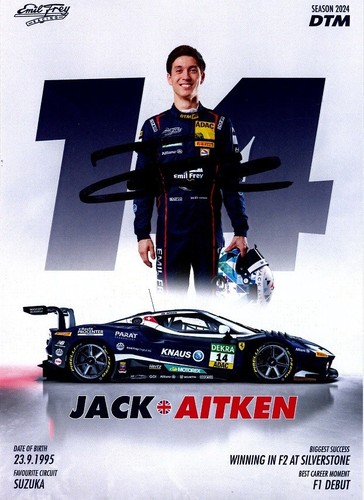 Autografo jack aitken - autografo,,